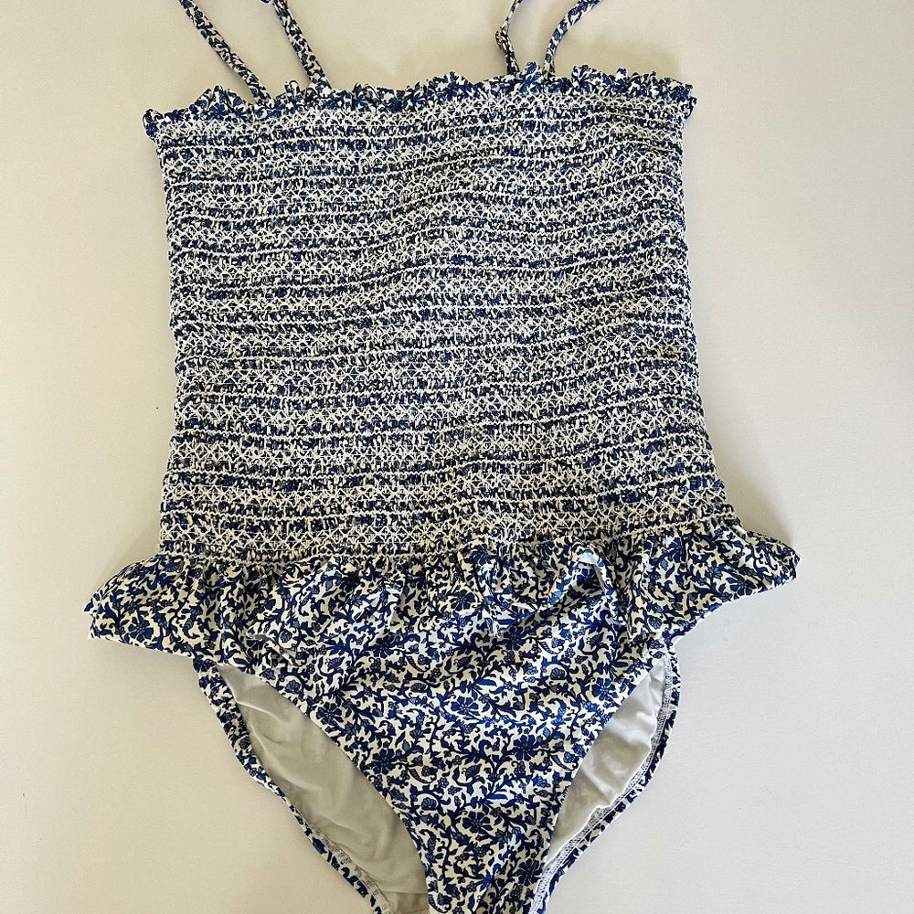Tory Burch Costa Smocked One Piece